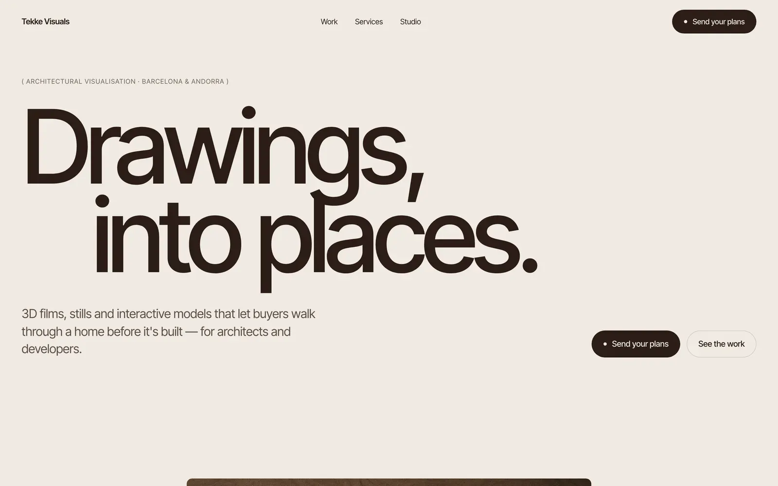 visuals.tekkevoorham.com — first screen